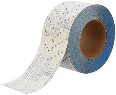 3M Hookit Blue Abrasive Sheet Roll, 36187, 80, 2.75 in x 13 yd