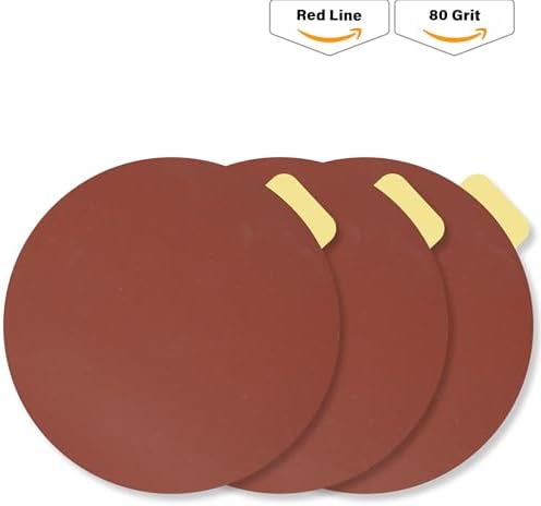 Indasa 5" Rhynostick 100 PCS – 80 Grit, PSA Sanding Discs – High-Performance Abrasive, 250°F Heat-Resistant, Clog-Free, No Residue – Aluminum Oxide Plus Lubricant