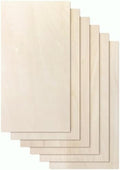 Proflex Basswood Plywood 6pcs, 1/8" x 12” x 24” Real Wood Plywood Sheets Premium “A” Grade with Smooth Sanded Finish, Perfect for Laser Cutting & Engraving, Crafts, and DIY Projects.