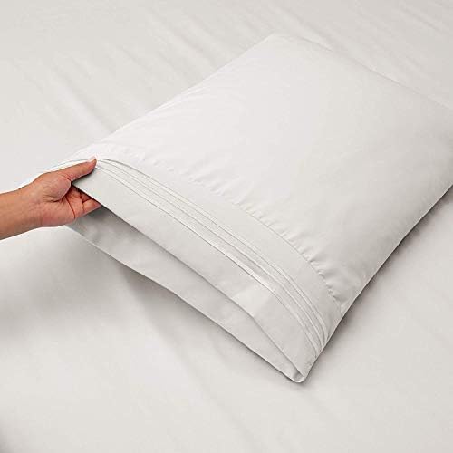 1200 Thread Count TWIN Size EXTRA LONG, Egyptian 3pc Bed Sheet Set, Deep Pocket, WHITE