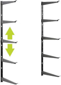Delta Heavy Duty Lumber Storage Rack Cycle, Holds Up to 800 lbs - Easy to Install Wood Storage Rack with Fully Adjustable Arms - Steel Construction Storage Solution for Garage, Basement & Pantry
