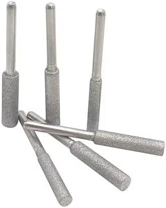 6-40mm Diamond Grinding Wheel Cylinder Shape, 240 Grit Mounted Points for Lapidary Glass Stone Carving, 6-8mm Shank Rotary Accessories (1 PC)(18mm)