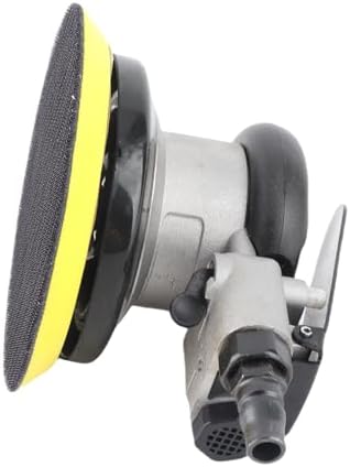 GLOGLOW Pneumatic Sander, Aluminum Alloy Air Sanding Machine with Muffler Exhaust Hole and Stepless Speed Regulation, for Car Beauty Wood Polishing Rust Removal Sheet Metal Polishing