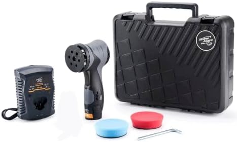 ShineMate EB213 10.8 Volt Cordless Mini Rotary Polisher Kit | Precision Correction for Tight Areas | Brushless Direct Drive Torque | Battery Charger Case Included | 6 Speed 700 to 2500 RPM | 3 Inches