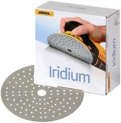 Mirka Iridium 6 Inch 320 Grit Premium Ceramic Blend Sanding Discs, 50 Pack