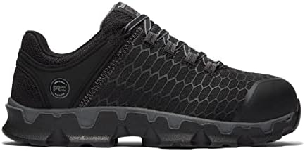 Timberland PRO Men's Powertrain Sport Alloy Safety Toe Industrial Athletic Work Shoe, Black/Grey-2024 New, 7.5 W