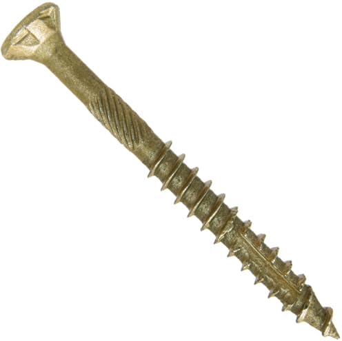 9 x 2 Bronze Coated Multipurpose Exterior Coated - ACQ Compatible Wood Screw Torx/Star Drive Flat Head 5 Pound CASE 5,310 Screws