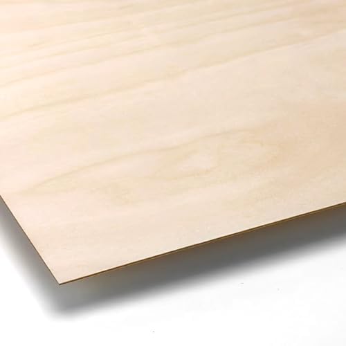 Proflex Birch Plywood 6pcs, 1/8" x 12” x 12” Real Wood Plywood Sheets Premium “A” Grade with Smooth Sanded Finish, Perfect for Laser Cutting & Engraving, Crafts, and DIY Projects.