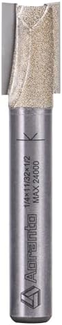 Undersize Plywood Dado Bits 1/4" Shank, Straight Router Bits 11/32" Cut Diameter, 1/2" Cut Length, Useful for Plunging Capabilities for Cutting Grooves, Dados, Mortising