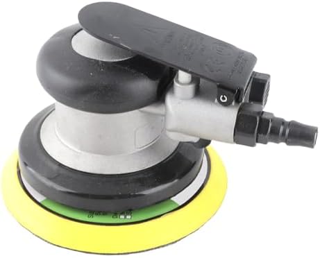 GLOGLOW Pneumatic Sander, Aluminum Alloy Air Sanding Machine with Muffler Exhaust Hole and Stepless Speed Regulation, for Car Beauty Wood Polishing Rust Removal Sheet Metal Polishing
