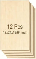 ToCome 12 Pcs Basswood Sheets 12x24x13/64 for Laser Cutting & Engraving