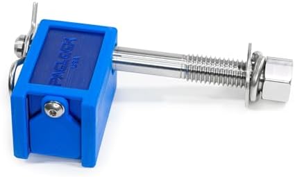 PACLOCK's 80-Series Trailer Hitch Lock, UCS, YK1 Pin Compatible with Yakima® Threaded Bike Racks, High Performance 6-Pin Cylinder, Keyed Differently w/ 2 Keys, Blue