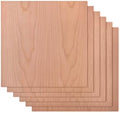 Proflex Cherry Plywood 6pcs, 1/8" x 12” x 12” Real Wood Plywood Sheets Premium “A” Grade with Smooth Sanded Finish, Perfect for Laser Cutting & Engraving, Crafts, and DIY Projects.