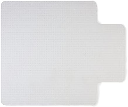 Staples Office Chair Mat, Clear, 53x45 Inch, Flat-Pile Carpet, with Lip