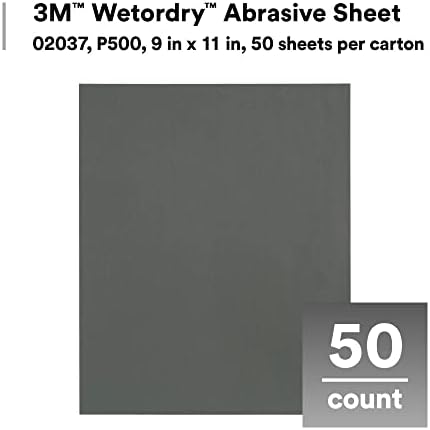 3M Wetordry Abrasive Sheet, 401Q, 02033, 1200+ Grade, 9 in x 11 in