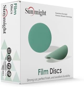 Sunmight Film Grip No Hole 3 Inch Sanding Discs - 600 Grit, Premium Aluminum Oxide - Strong Film Backing for Automotive, Marine, Wood & Metal Applications - Excellent Cutting and Long Life (50 Pcs)