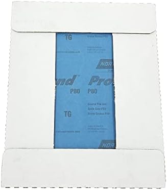 Norton Sandpaper Sheet, ProSand 80 Grit Sandpaper, Coarse Sanding Sheet, Pack of 50 Sanding Sheets