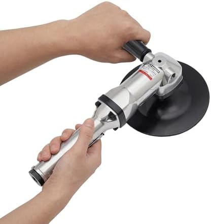 7-inch Pneumatic Air Angle Sander Handy Air Grinder Adjustable Speed 4500RPM Lightweight Portable Polishing Machine Tools for Auto Repair Shop Home Surface Treatment Floors Cars Ships Motorcycles