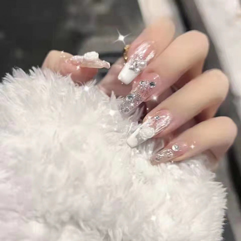 Camellia Plaster Relief Nail Stickers Suit