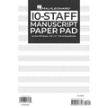 Hal Leonard Manuscript Paper 10-Staff Paper Pad - 64 Tear-Off Sheets, Fits All Ring Binders - Paperback