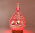 3D Glass Colorful Vase Humidifier Household