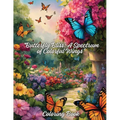 "Butterfly Bliss: A Spectrum of Colorful Wings," Coloring Book - Paperback