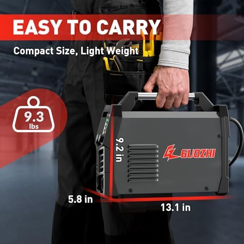 GZ GUOZHI 145A MIG Welder, 3 in 1 Welders FLUX MIG/Lift TIG/ARC Multi-Process IGBT Inverter Welder, 110V Welding Machine, ‌Flux Core Welder with upgrade Large LCD Screen