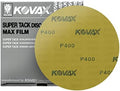 MaxFilm Ultra Premium 6 inch Sanding Discs, P400, 0 Holes, Hook & Loop, 520-0400, 50 discs