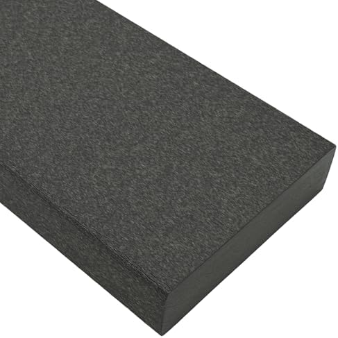 BuyPlastic Tangent Poly Lumber - Dark Gray, 1x6 (0.75" x 5.5"), 72" Length - HDPE Plastic Board for Outdoor Furniture and More