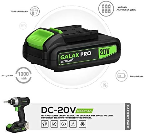 GALAX PRO 20V Impact Cordless Driver-1.3 Ah Battery and Charger Included