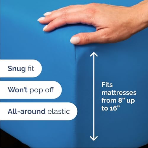 Queen Size 4 Piece Sheet Set - Breathable & Cooling Sheets - Royal Blue