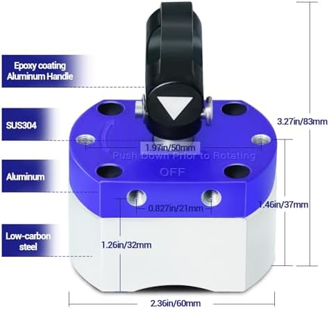 180LB ON/Off Magnets Switchable Magnetic System for Lifting and Welding