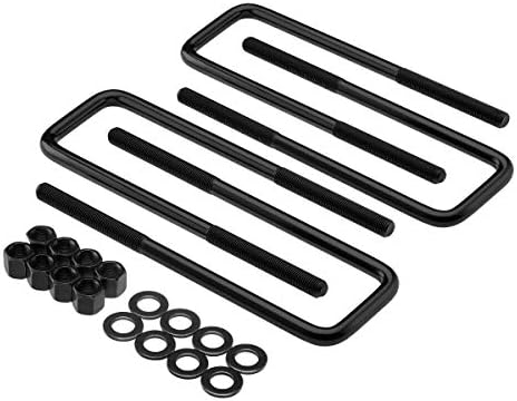 Supreme Suspensions - 4X Heavy-Duty Square Bend U-Bolts for Lifted Applications => 8.5" Long x 2.5" Wide x 9/16" Threads