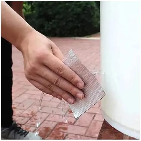 Waterproof Tape Butyl Tape Aluminum Foil Tape Butyl Tape Roof Leakproof god kvalitet Tape Aluminium Foil Adhesive Tape Crack Repair Anti-Leakage Pipes Walls Leak Sticker Super Nano Tapes(5cm X 5 Meter