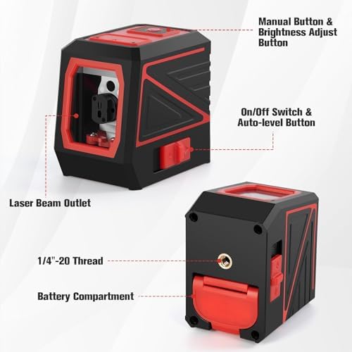 Laser Level with Tripod, 100Ft Green Cross Line Rotary Laser Tool