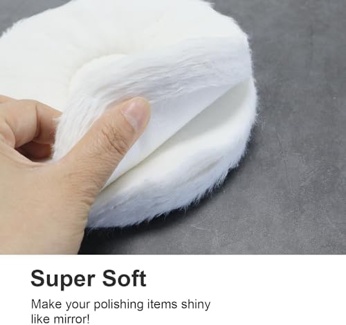 SCOTTCHEN Polishing Wheel 6" x 1/2" Arbor Soft Flannel 30plys for Bench Grinder - 2 Pack