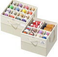 Plus Size 2 Pack Shoe Organizer for Closet, Foldable Shoe Storage Box