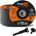3 inch Cut Off Wheel - 25 Pack Cutting Disc with Mounting Mandrel Kit 1/4" 3/8" Arbor Stainless Steel Grinding Wheel for Angle Grinder
