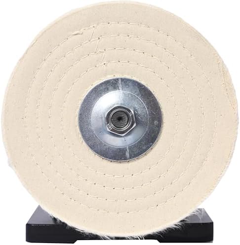 8" Electric Polisher Benchtop Buffer Grinder,Polishing Machine Includes 4PCS 80Ply Thic Buffing Wheels,Ideal Bench Grinder Buffer Polisher for Polishing Metal,Jewelry,Knives,Wood,Jade (Gray, 8")