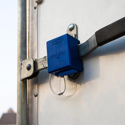 PACLOCK's 81-Series Patented Trailer Door Lock, High Security Rotating Disc, Manufacturer-Controlled Key Assigning, Exclusive Key Number, U-Pick! Keyed Alike w/ 1 Key, Blue