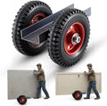 Moving Panel Dolly, Door Dolly 440 Lbs / 200 Kg Load Capacity, up to 2.76'' Width Capacity, Heavy Duty Cart with 8'' Solid Rubber Wheels, Steel Mover for Wood, Plywood, Door, Fence