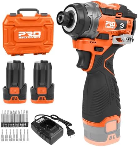 Prostormer 17V Cordless Impact Driver Set, 140Nm Brushless Screwdriver