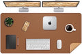 AFIING Cork Desk Mat 47" x 23.6", Dual-Sided Natural Cork & PU Leather Desk Pad, Non-Slip Waterproof Large Mouse Pad for Office, Home & Gaming (Brown)