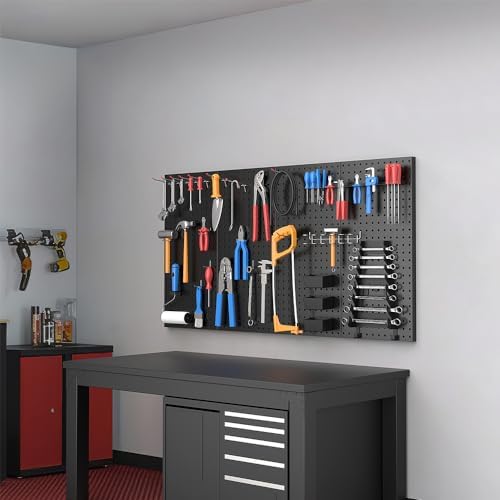 Ultrawall 4 Pcs Metal Pegboard Wall Panels, Peg Boards for Garage Tool Storage (Pack of 2)