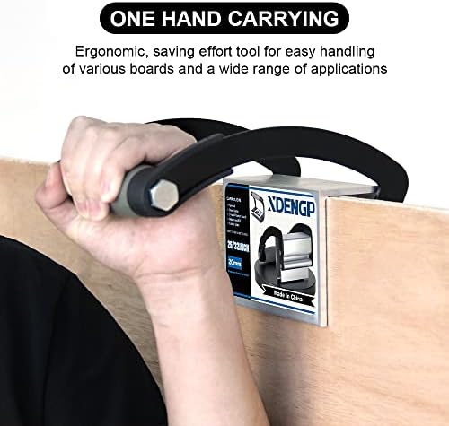 Panel and Plywood Carrier（2 Pack）, Plywood Lifting Tool and Drywall Carrying Tool, Aluminum Alloy Soft-Grip Handle Gripper Lift for Sheetrock, Adjustable Clamp Carrier Thickness up to 3/4 inch