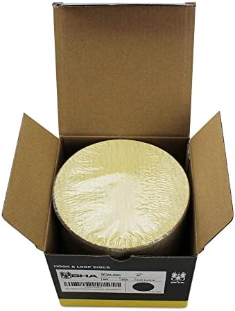 BHA 5" No Hole Hook & Loop Sanding Discs for DA Sander, 120 Grit - 100 Pack