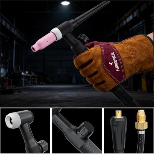 WP-17V TIG Welding Torch 150Amp Air Cooled Lift TIG Torch 13FT, 10-25mm² Quick Connector, 5/8"-18 Gas Fitting