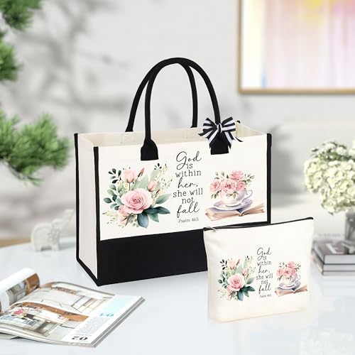 12 Pcs Gifts for Women Birthday Gift for Women Tote Bag& Make Up Bag Gifts for Womens Friendship Gift for Womens