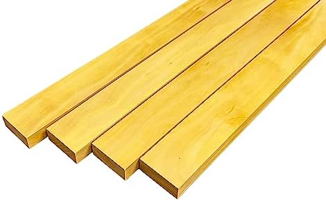 Yellowheart Lumber Boards 3/4" x 2" (4pcs) (3/4" x 2" x 18")