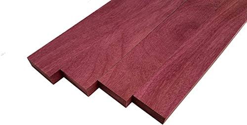 Woodchucks Wood 3/4 Inch x 2 Inch x 16 Inch Solid Purpleheart Hardwood Lumber as Cutting Board Wood Boards (10 Pack)